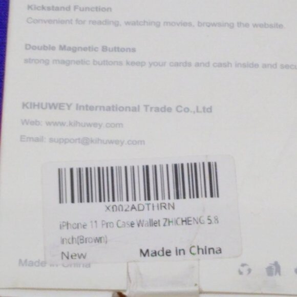 iPhone 11 Pro Case Wallet 5.8 Inch Display Compatible W/ 2019 11 Pro New/Unused - Picture 4 of 8